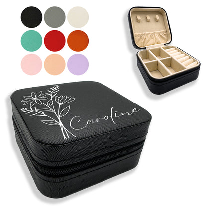 Personalised Mini Travel Jewellery Box