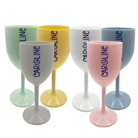 Personalised Small Plastic Wine Glasses - 300ml